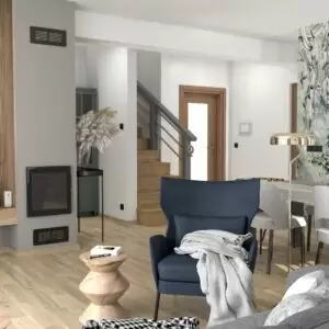 Projekt wnętrza salonu