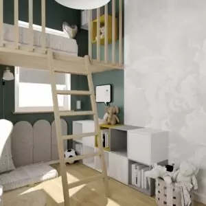 Pokój młodzieżowy z łóżkiem na antresoli