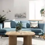 przytulne wnętrze ozdobione obrazem