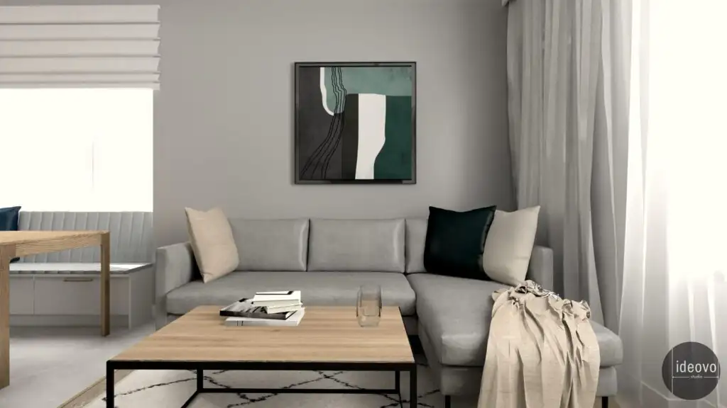 obrazy abstrakcyjne zdobiące wnętrze mieszkania